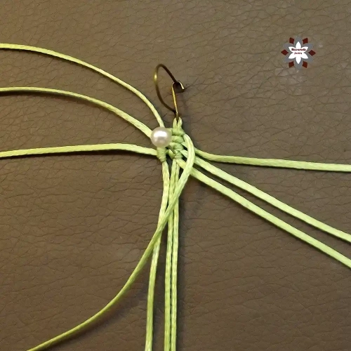 Beginner easy macrame knotting earring tutorial