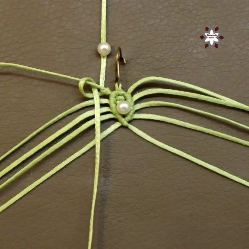 Beginner easy macrame knotting earring tutorial