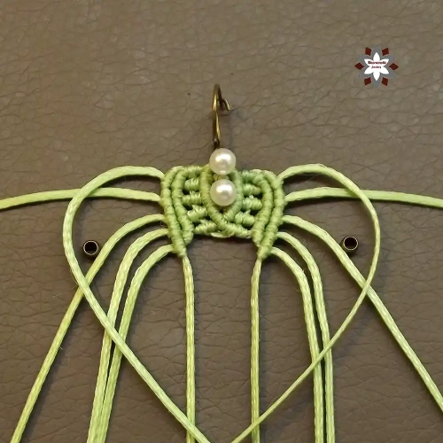 Beginner easy macrame knotting earring tutorial