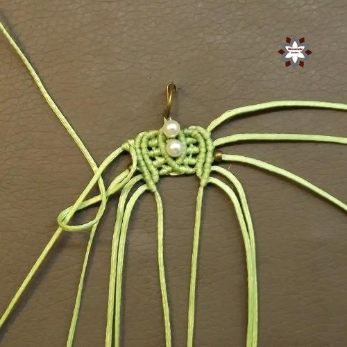 Beginner easy macrame knotting earring tutorial