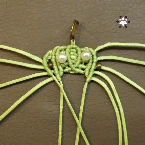Beginner easy macrame knotting earring tutorial