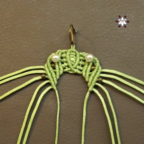 Beginner easy macrame knotting earring tutorial