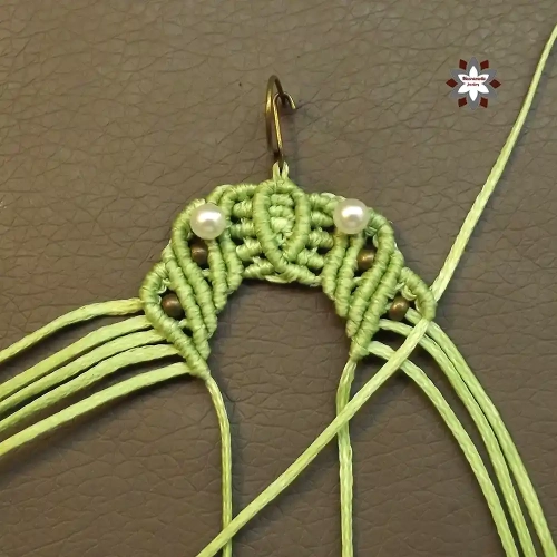 Beginner easy macrame knotting earring tutorial