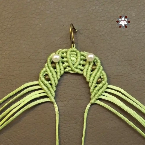 Beginner easy macrame knotting earring tutorial