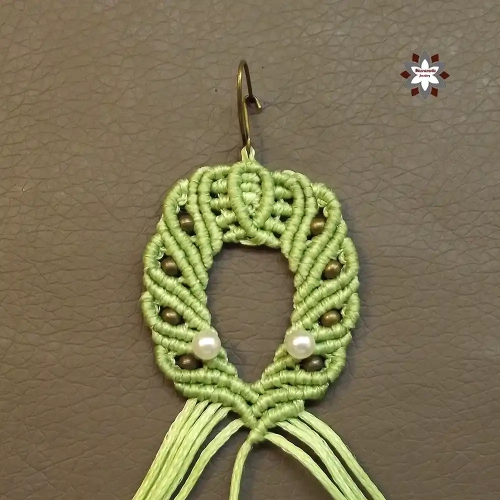 Beginner easy macrame knotting earring tutorial