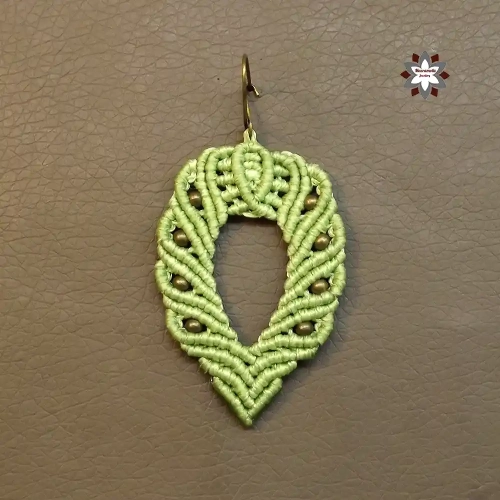 Beginner easy macrame knotting earring tutorial