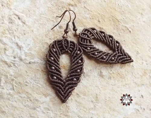 Beginner easy macrame knotting earring tutorial