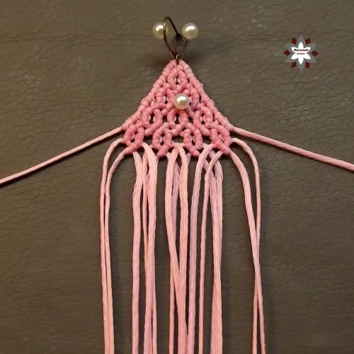 Rhombus macrame earring tutorial