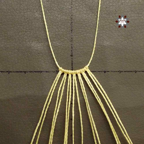 Macrame flower earring photo tutorial