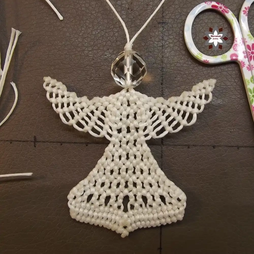 Macrame angel ornament tutorial