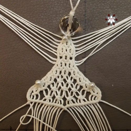 Macrame angel ornament tutorial step-by-step