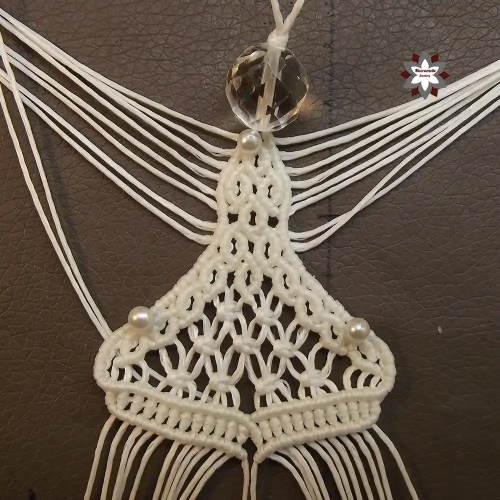 Macrame angel ornament tutorial step-by-step