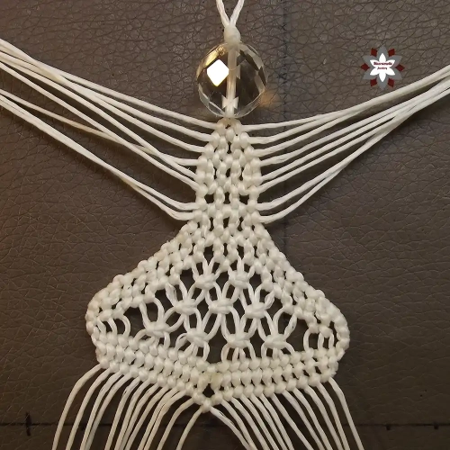 Macrame angel ornament tutorial step-by-step