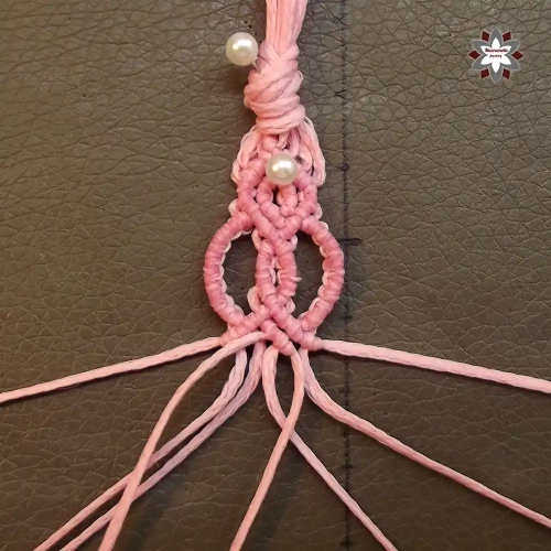 Easy pink macrame bracelet tutorial