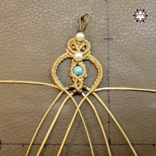 Beach sand macrame earring tutorial
