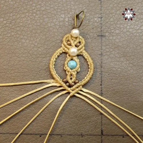 Beach sand macrame earring tutorial
