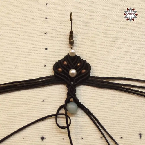 Amazonite gemstone macrame knotted earring tutorial