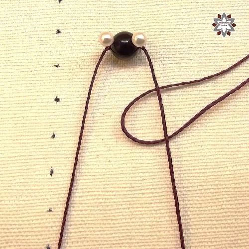Steps macrame earring tutorial step-by-step