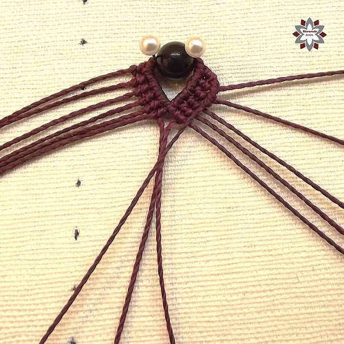 Steps macrame earring tutorial step-by-step