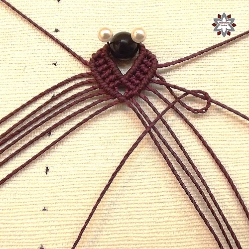 Steps macrame earring tutorial step-by-step