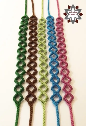 Squares macrame bracelet tutorial Macramotiv