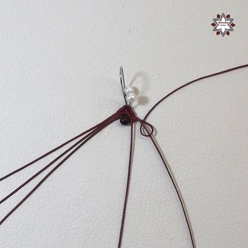Doll micro-macrame earring tutorial