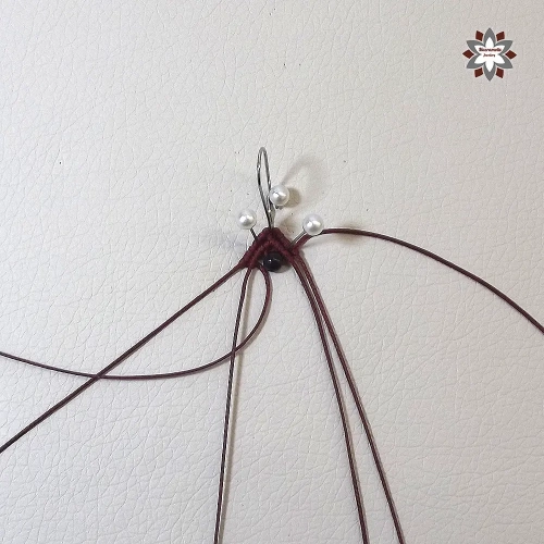 Doll micro-macrame earring tutorial