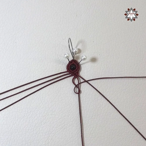 Doll micro-macrame earring tutorial