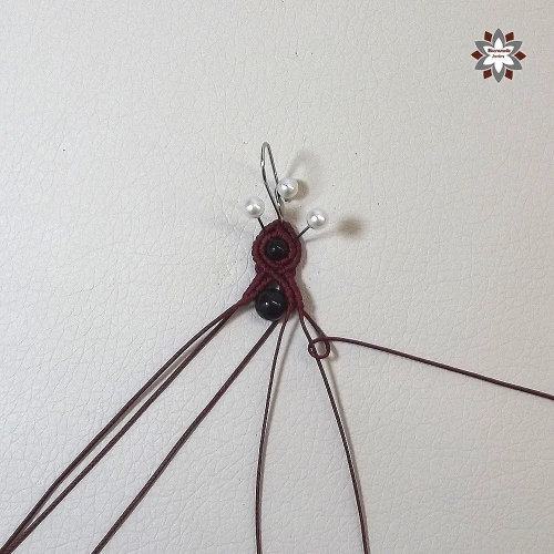 Doll micro-macrame earring tutorial