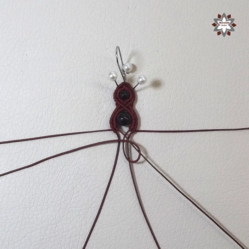 Doll micro-macrame earring tutorial