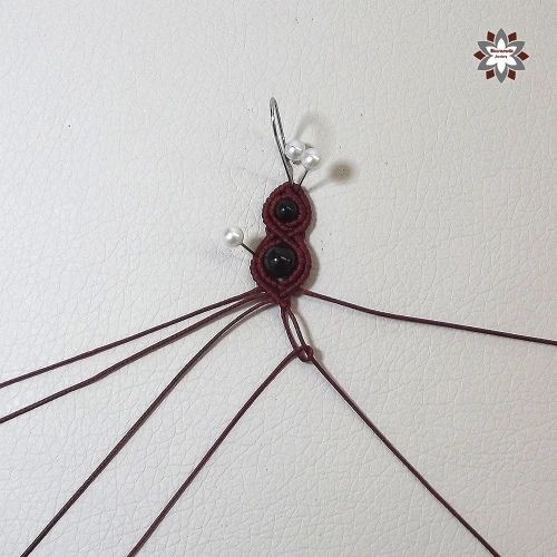 Doll micro-macrame earring tutorial