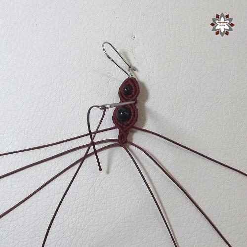 Doll micro-macrame earring tutorial