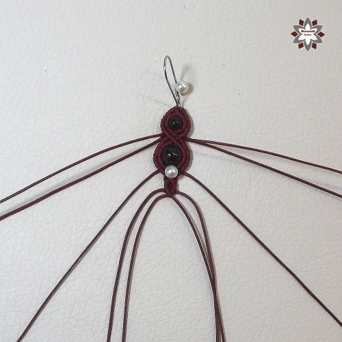 Doll micro-macrame earring tutorial