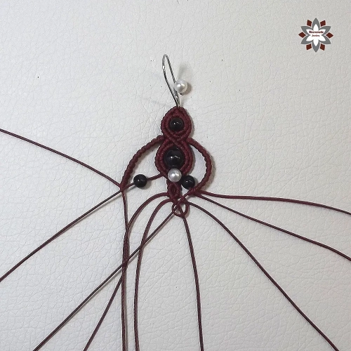 Doll micro-macrame earring tutorial