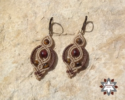 Doll micro-macrame earring tutorial