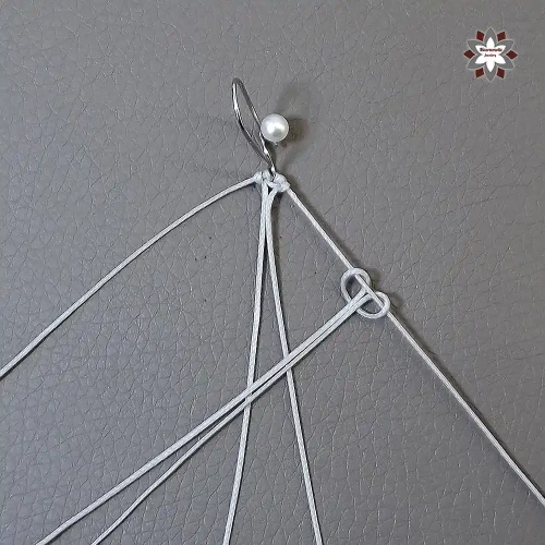 Silver heart macrame earring tutorial