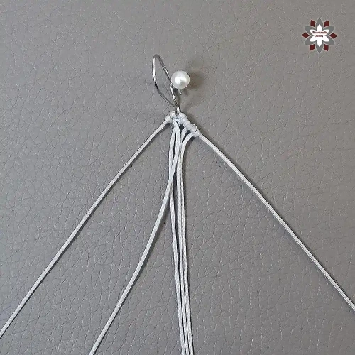 Silver heart macrame earring tutorial