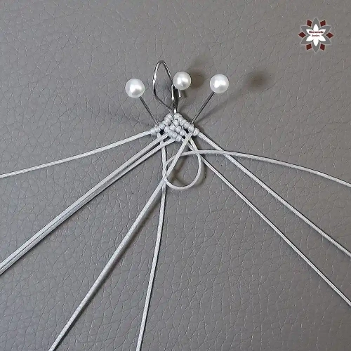 Silver heart macrame earring tutorial
