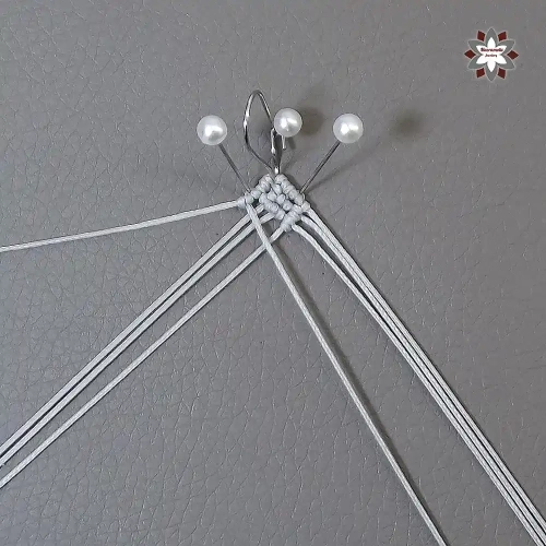 Silver heart macrame earring tutorial