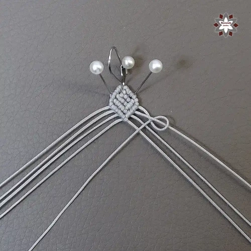 Silver heart macrame earring tutorial