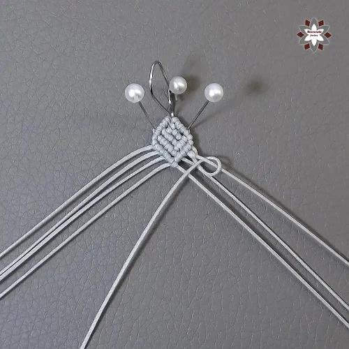 Silver heart macrame earring tutorial