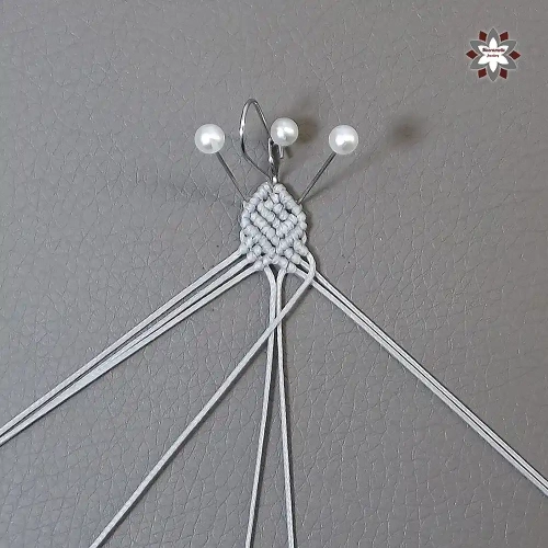 Silver heart macrame earring tutorial