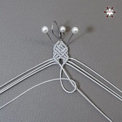 Silver heart macrame earring tutorial