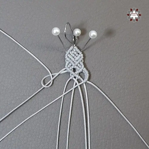 Silver heart macrame earring tutorial