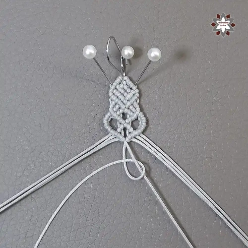Silver heart macrame earring tutorial