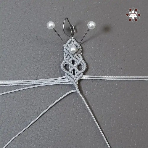 Silver heart macrame earring tutorial