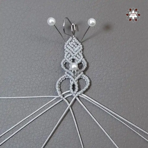 Silver heart macrame earring tutorial