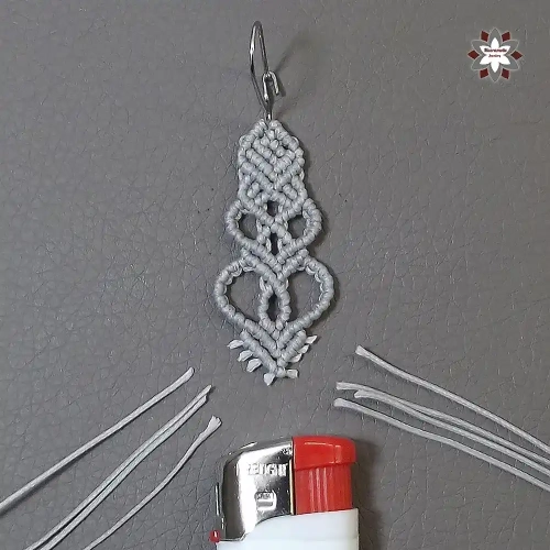 Silver heart macrame earring tutorial