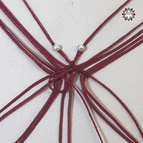 Rhombus in loops macrame knotted earring tutorial