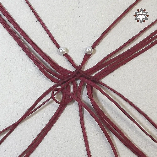 Rhombus in loops macrame knotted earring tutorial